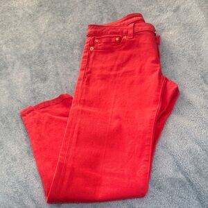Michael Kors Red Straight Leg Jeans